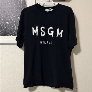 MSGM Milano Black Short Sleeve Tee